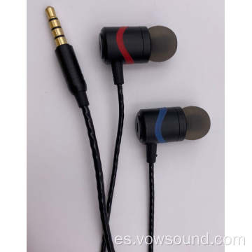 Sport In Ear Earphone Auricular con cable de metal